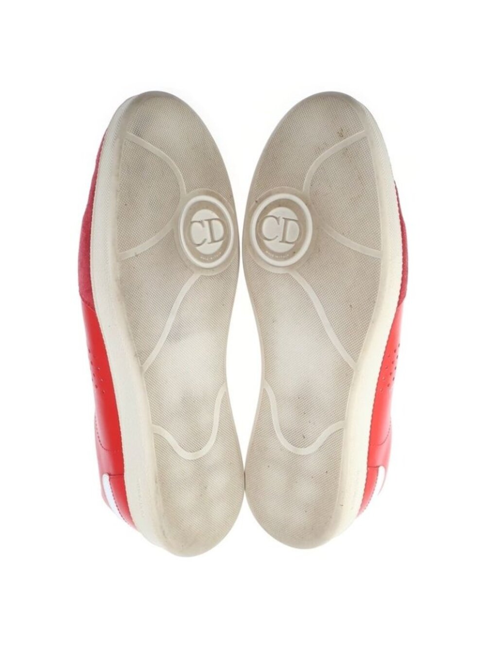 Dior German Trainer Low Cut Leather Sneakers Red - Picture 5 of 6
